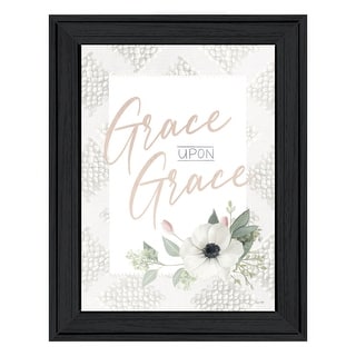 TrendyDecor4U Contemporary "Grace Upon Grace" Framed Print Wall Art