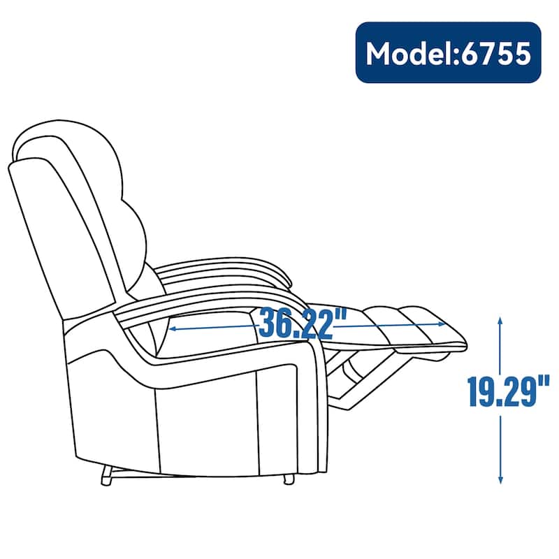 Brown Power Lift Recliner Massage Chair with Heat and Solid Wood Armrest Included Side Pockets