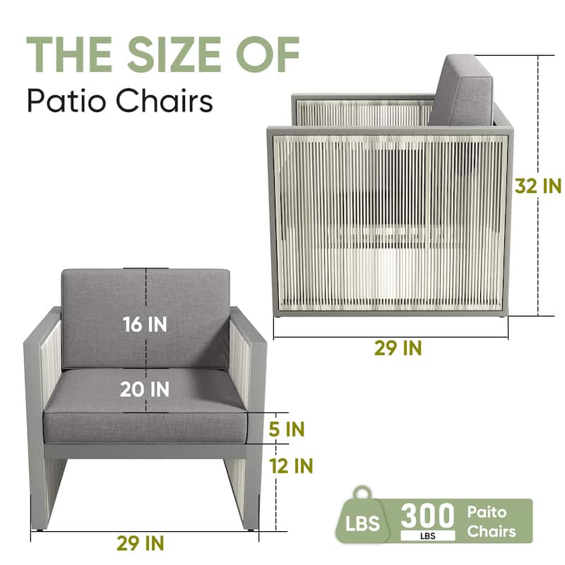 Pocassy 5 Inch Outdoor Patio Funiture Sets
