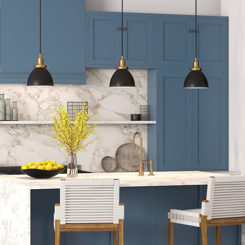 Madison 8" Wide Pendant with Metal Shade