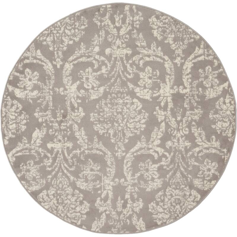Nourison Jubilant Vintage Farmhouse Damask Area Rug