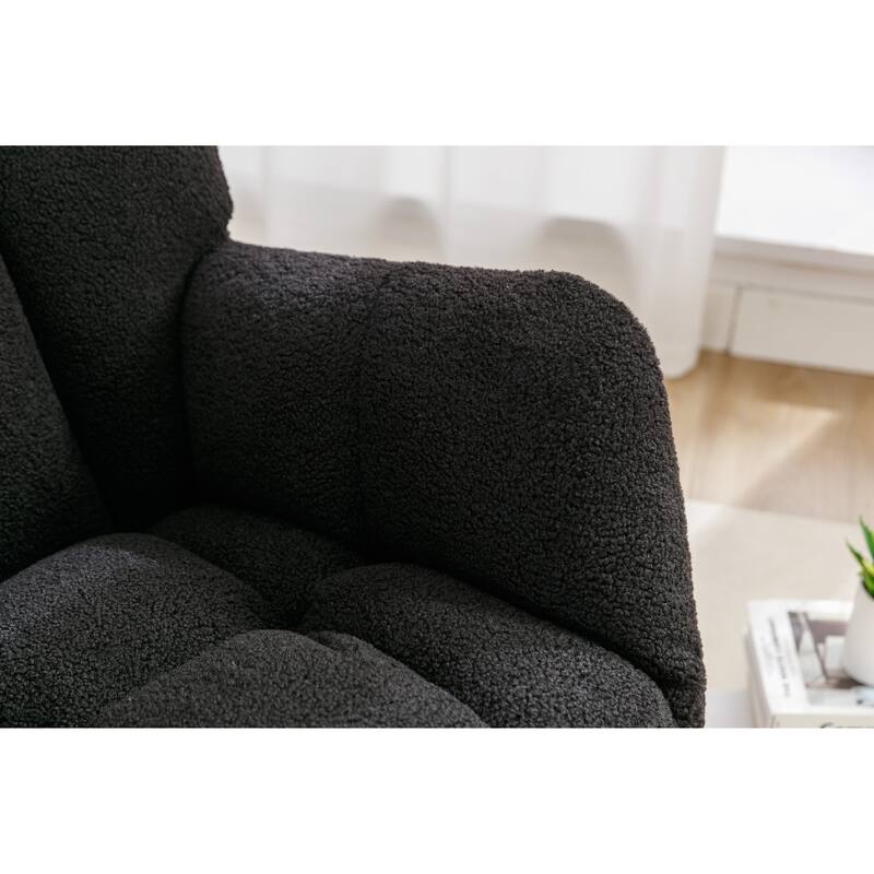 31.5" High Back Buttons Tufted Rocking Chair