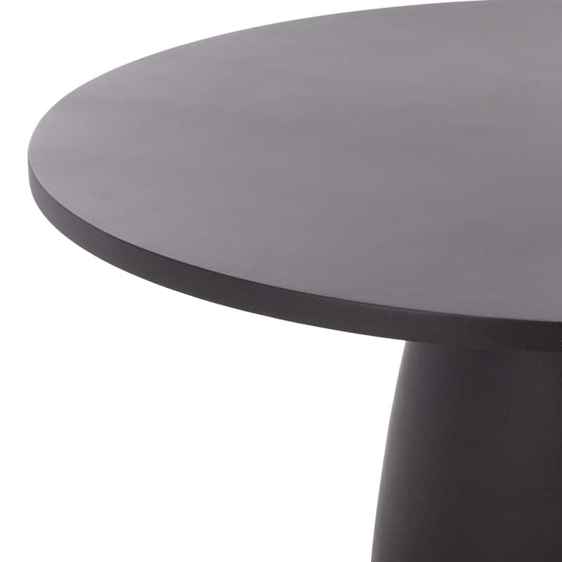 SAFAVIEH Outdoor Patio Furniture Tina Round Dining Table, Pedestal Table for Indoor and Outdoor Use - 47"W x 47"D x 30"H