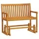 preview thumbnail 2 of 6, vidaXL Patio Swing Bench 43.3" Solid Acacia Wood - 43.3" x 23" x 38.2"