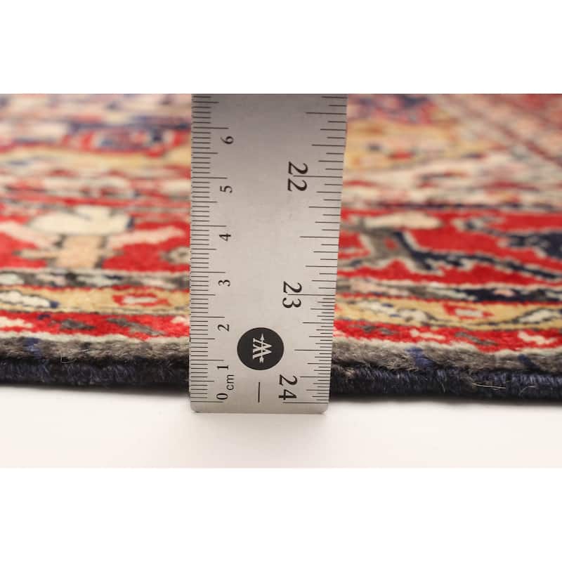 ECARPETGALLERY Hand-knotted Kayseri Dark Navy Wool Rug - 4'4 x 6'8