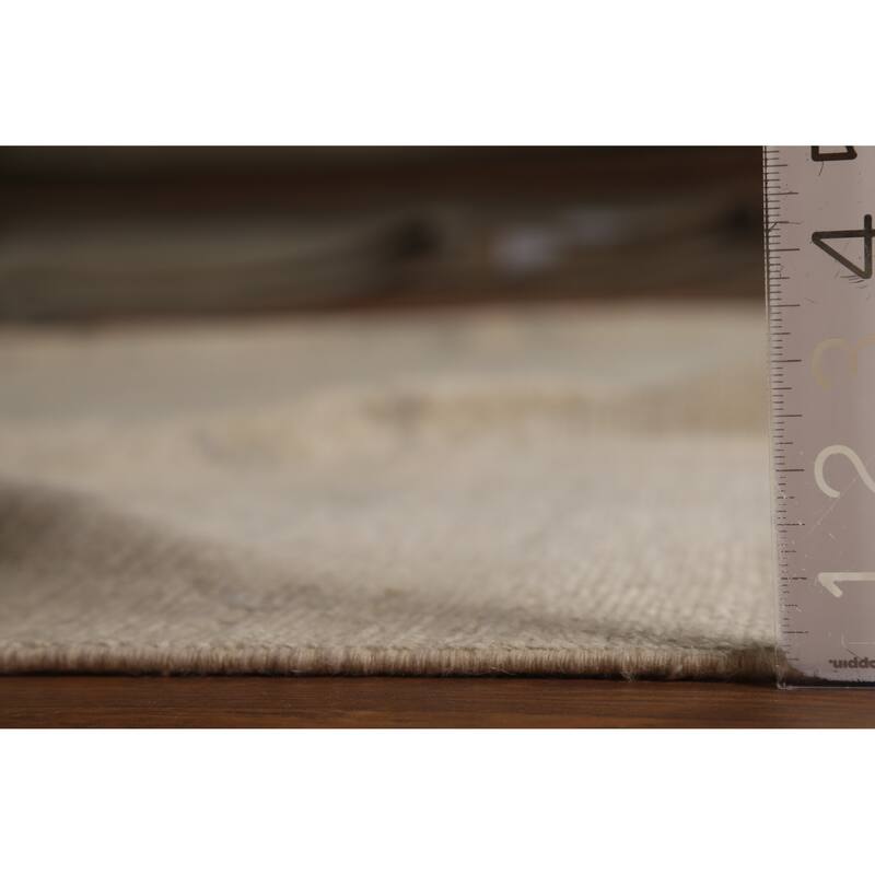 Hand Knotted Oriental 100% Wool Carpet Transitional All-Over Beige & Ivories Oushak Area Rug - 13' 6'' X 9' 10''