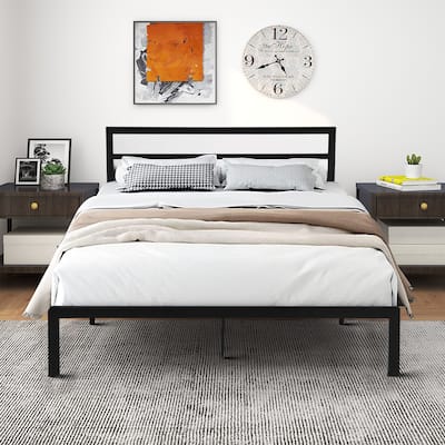 Modern Minimalist Design Queen Size Metal Bed Frame