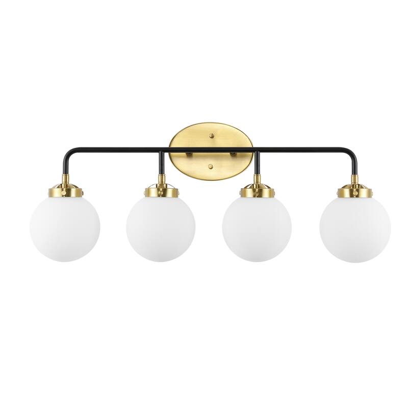 Bevin Contemporary Transitional Iron/Glass LED Vanity Light, by JONATHAN Y