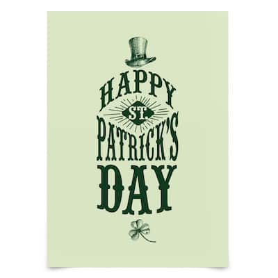 Happy St Patricks Day by Motivated Type Poster Art Print Wall Art - Americanflat - 16" x 20"