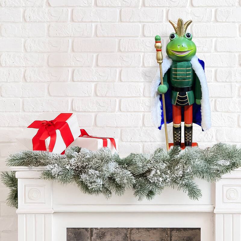 14" Frog King Nutcracker