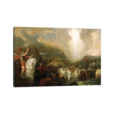 iCanvas "Joshua passing the River Jordan with the Ark of the Covenant, 1800" by Benjamin West Canvas Print