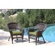preview thumbnail 18 of 21, Espresso Wicker Chairs with Cushions (Set of 2)