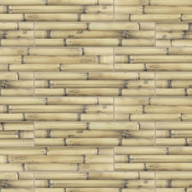 Merola Tile Bamboo Albufera Beige 4" x 19-3/4" Fluted Ceramic Wall Tile
