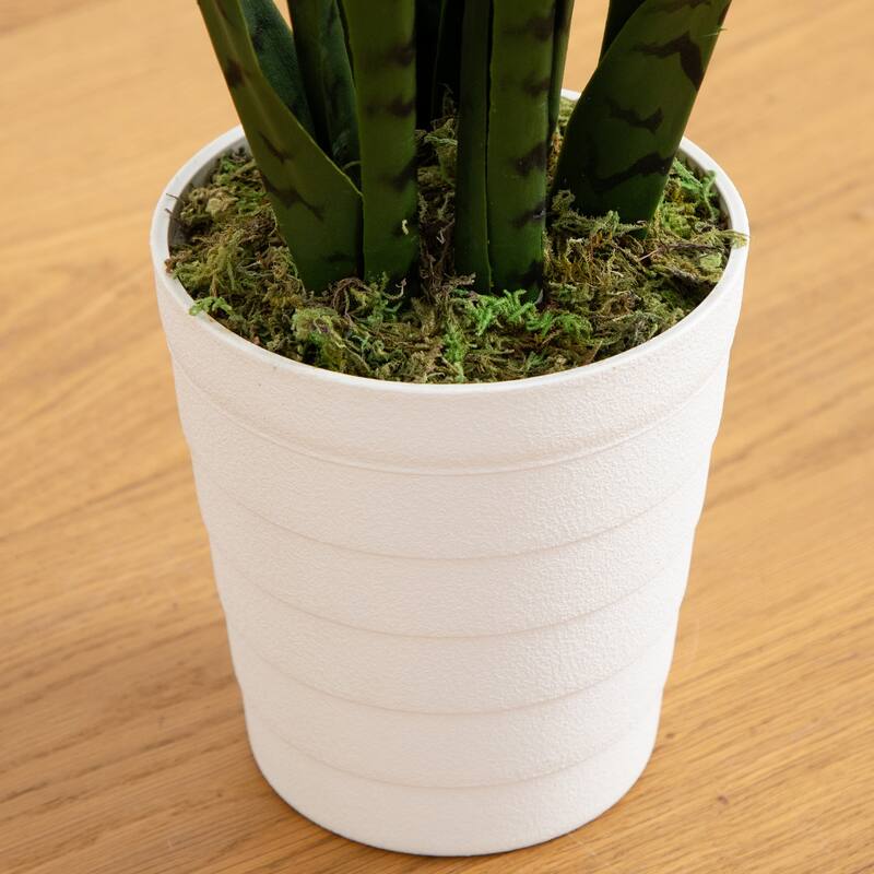 Sansevieria Artificial Plant with Planter - 2' - Green
