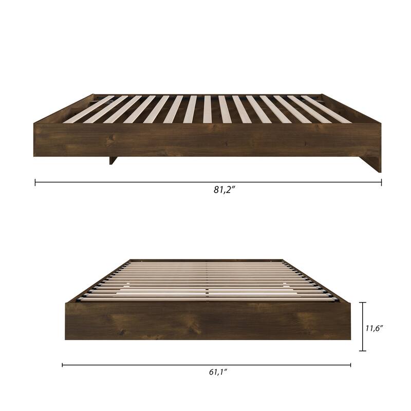 Nexera Platform Bed Frame , Brown