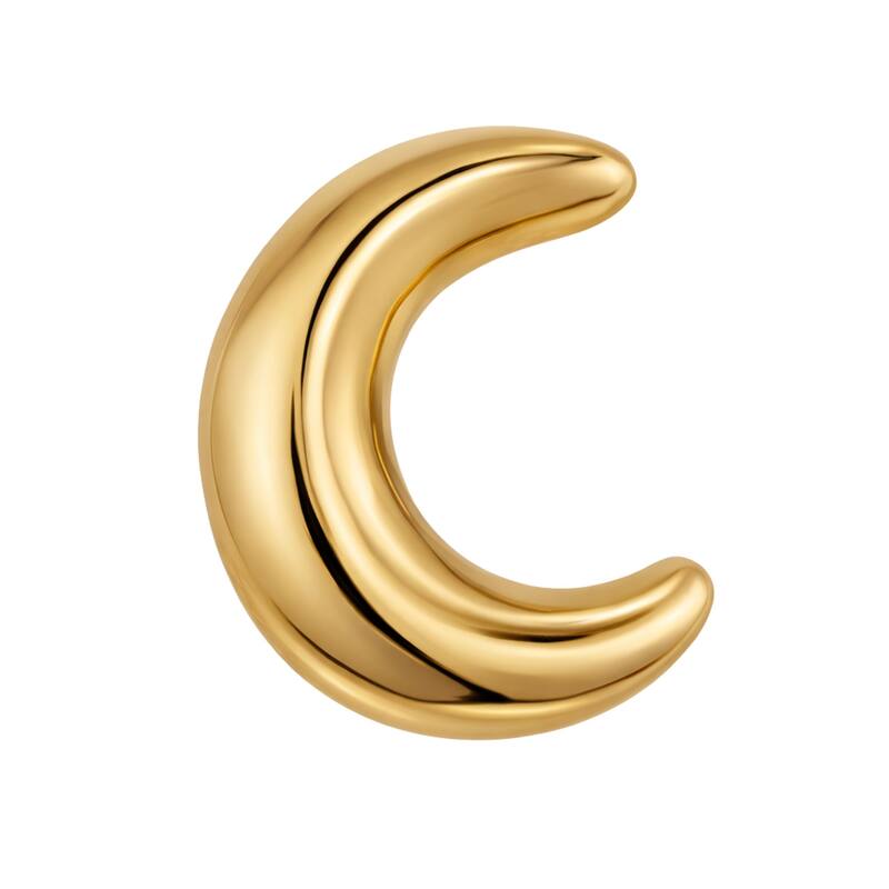 Fremada 10k Yellow Gold Minimalist Half Moon Stud Earrings