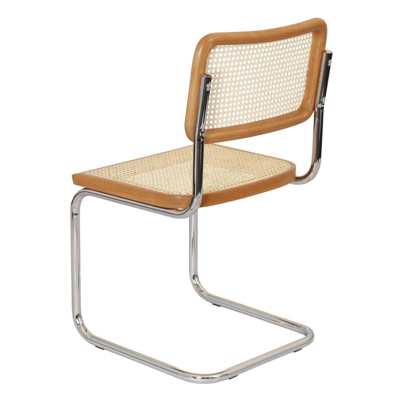 Breuer Chair Company Marcel Breuer Cesca Cane Cantilever Side Chair w/ Chrome Steel Frame (Various Wood & Cane Colors)