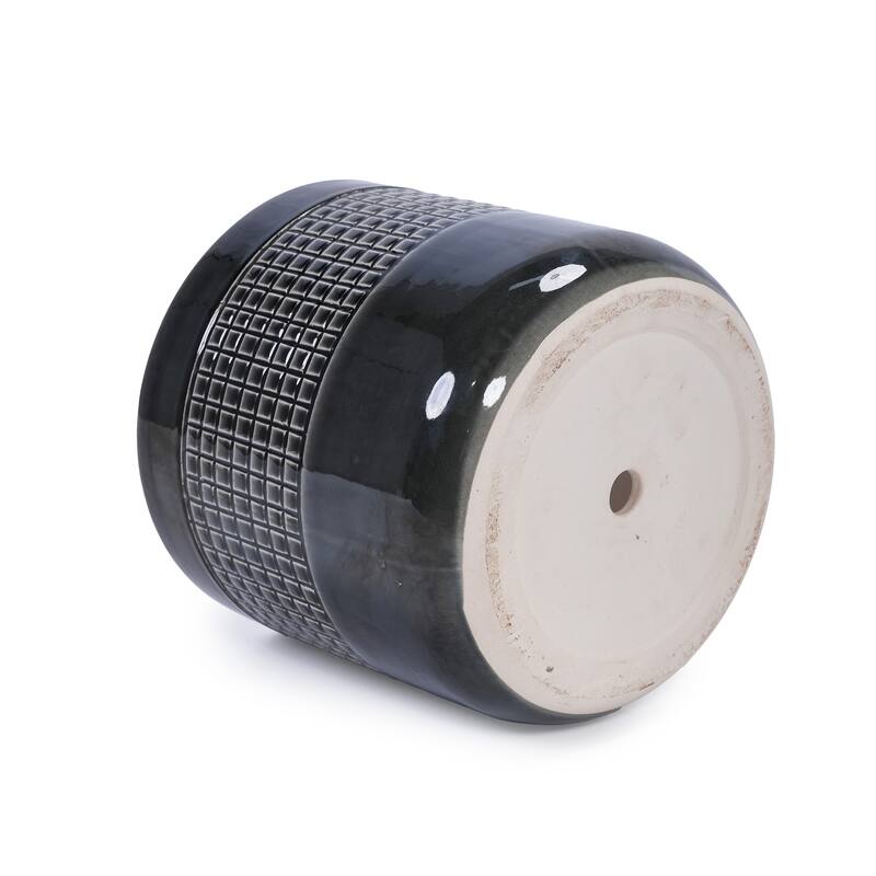 3 Pieces Modern Planter for Patio Black