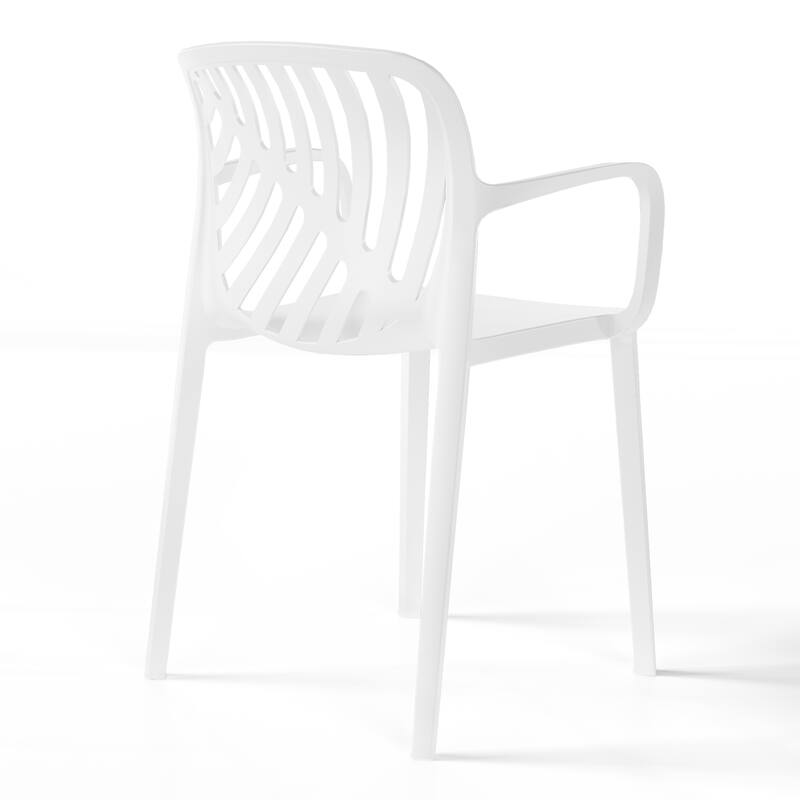 Frond and Form Outdoor Patio Stacking Dining Armchair (Set of 2)