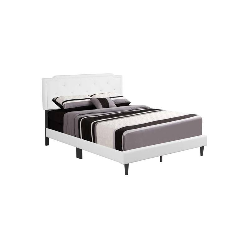 White Full Bed with Casual Style and Crisp Finish, Durable Frame for Comfortable Bedrooms, Guest Rooms or Modern Homes