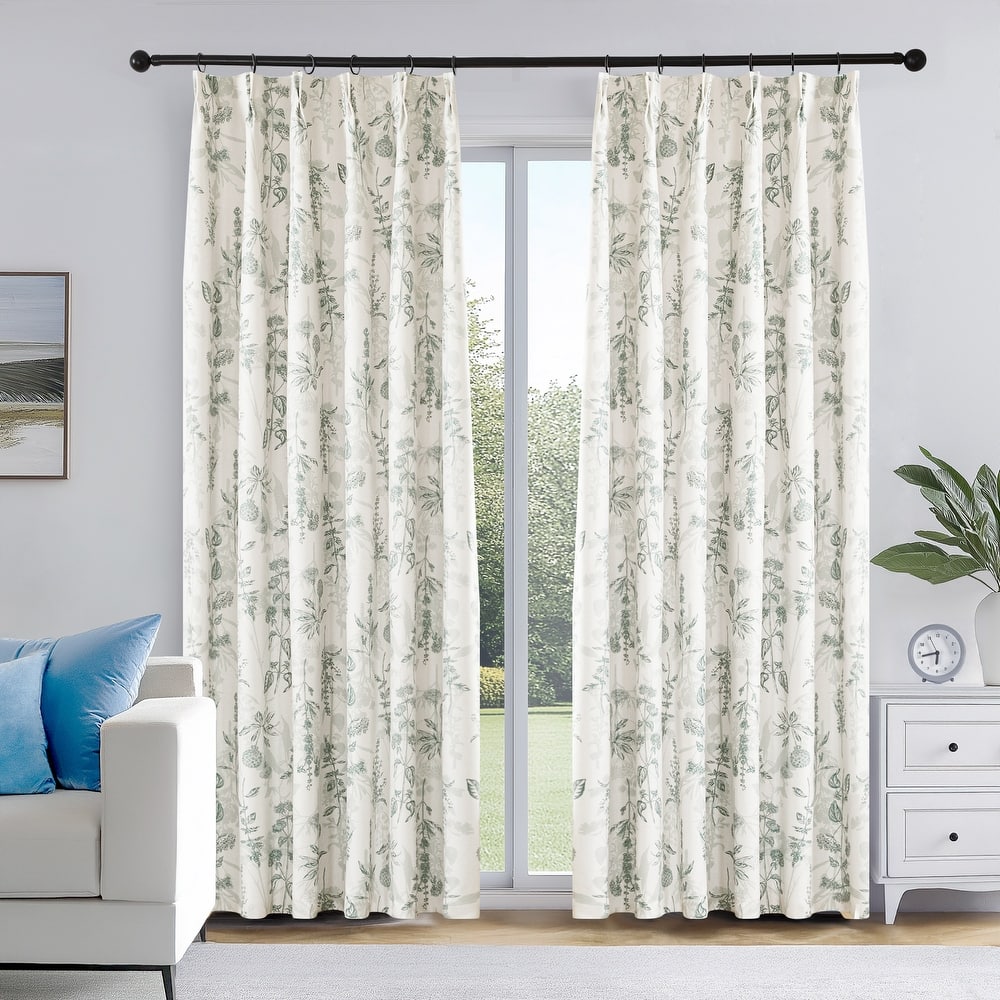 Deconovo Recycled Pinch Pleat Blackout Curtains for Bedroom 2 Panels