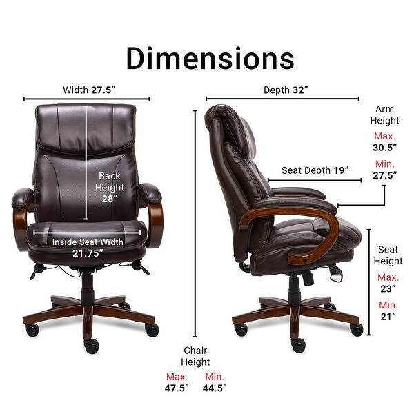 La Z Boy Big And Tall Trafford Executive Office Chair Overstock 22726744