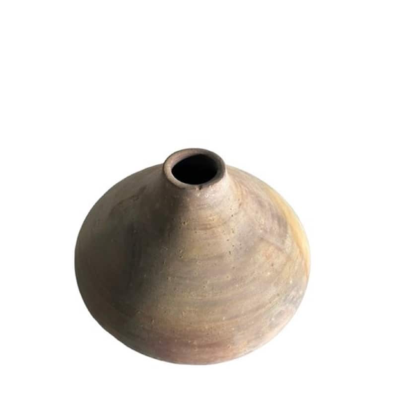 Terracotta Vase Dia 10" & H 5.5" - NATURAL TERRACOTTA F