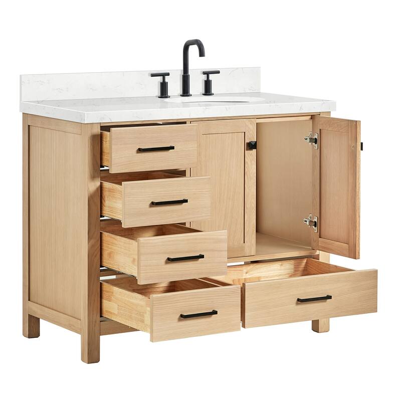 Ariel A042SRCQOVO Cambridge 43" Free Standing Single Basin Vanity Set