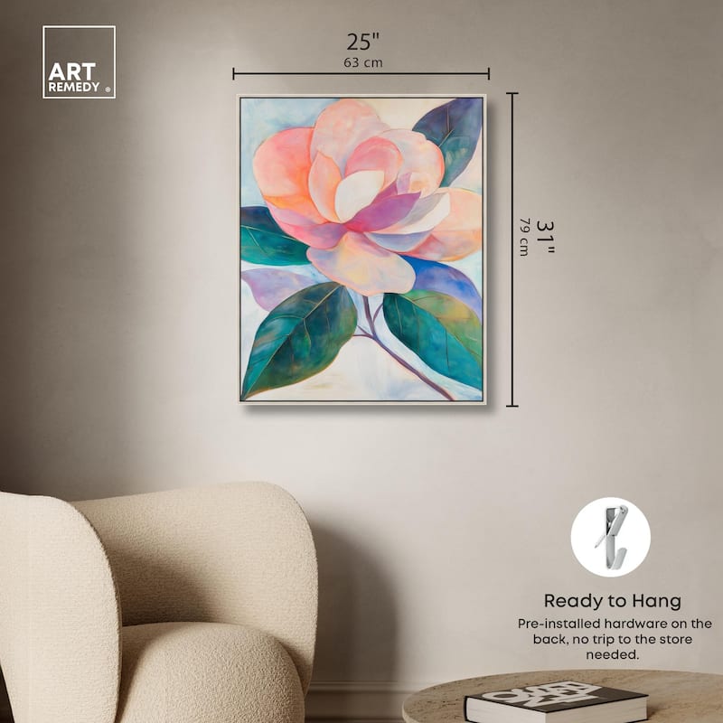 Pink Magnolia II Canvas by Art Remedy