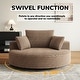 preview thumbnail 73 of 89, GDFStudio - Lavelle Corduroy 360 Degree Swivel Chair Fluffy Modern Sleeper