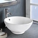 preview thumbnail 2 of 6, Ceramic Bathroom Sink with Round Design and Faucet Combo - 16.5*8*5.5