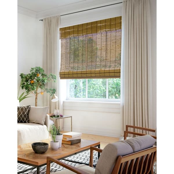 Chicology Cordless Bamboo Roman Shades Light Filtering Overstock 30062687