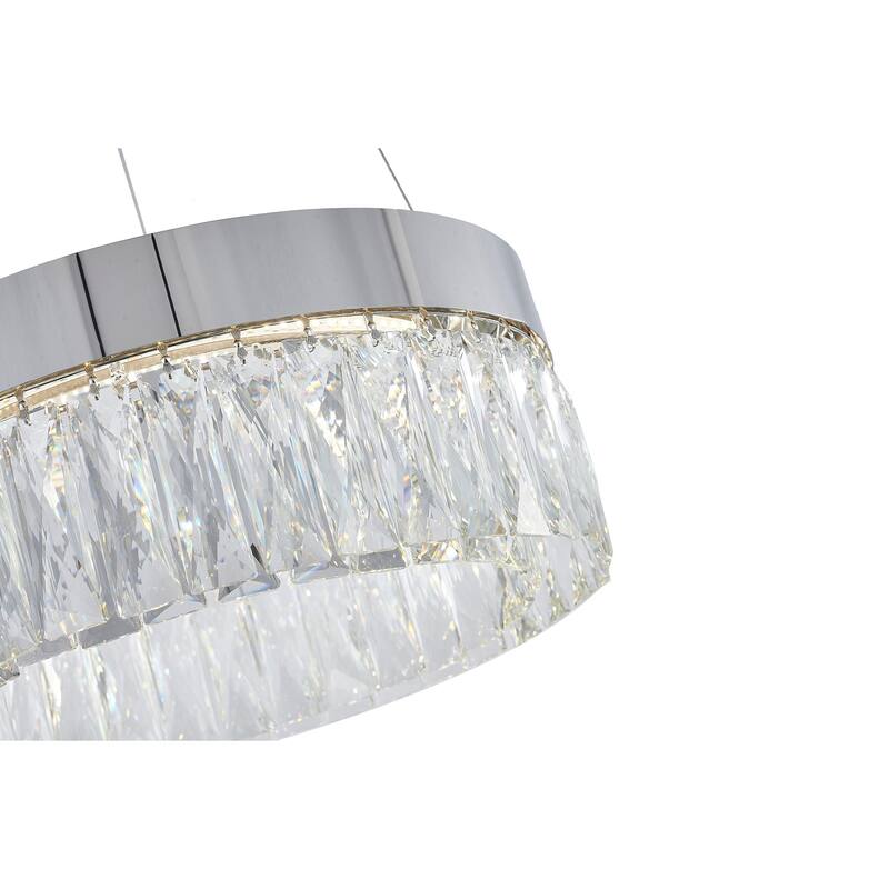 Crystal Chandelier - Baroque Style Lighting, Chrome Finish, Ceiling Light Fixture for Dining Room - 6