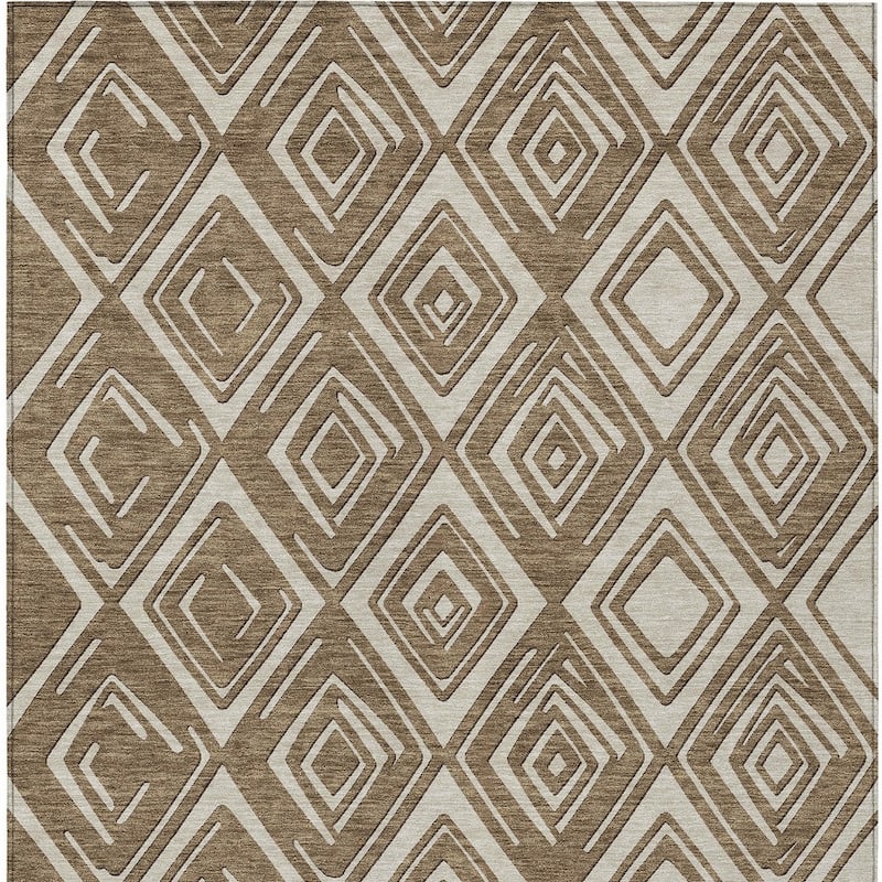 HomeRoots Geometric Transitional Rectangle Outdoor Rug