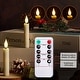 preview thumbnail 3 of 7, IMAGE 12 Pack LED Taper Candles Light Set with Clip-on Christmas Tree Design - D 0.59" x H 3.8"