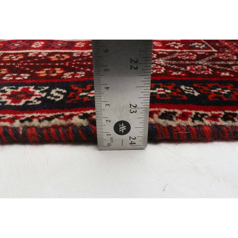 ECARPETGALLERY Hand-knotted Melis Vintage Red Wool Rug - 5'6 x 8'8