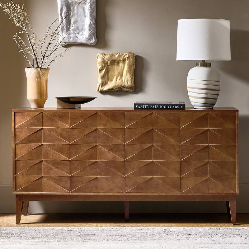 Dennis Modern 63"Wide 4-Door Sideboard with Adjustable Shelves and Cable Management by HULALA HOME