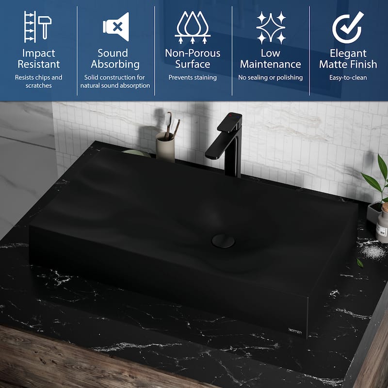 Karran Mirage Quartz 32 inch Bathroom Vessel Sink