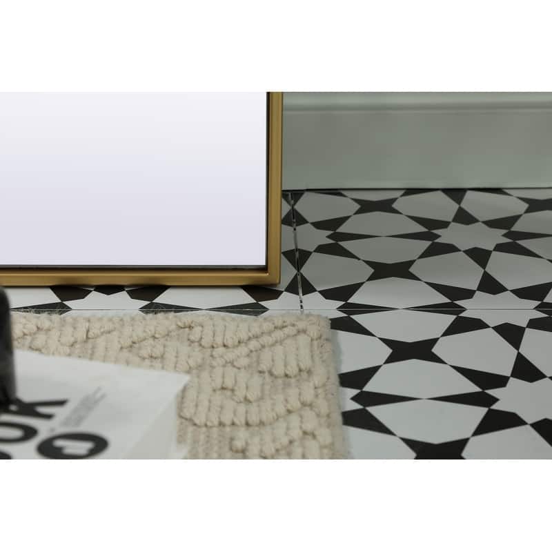 Indigo Home Metal Frame Arch Full Length Mirror 35x66 Inch