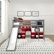 preview thumbnail 12 of 20, Max and Lily Classic Twin-Size Low Loft with Easy Slide and Curtain