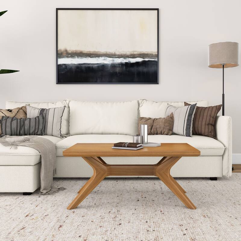 Plank and Beam Verso Rectangular Cross Leg Coffee Table - 40"