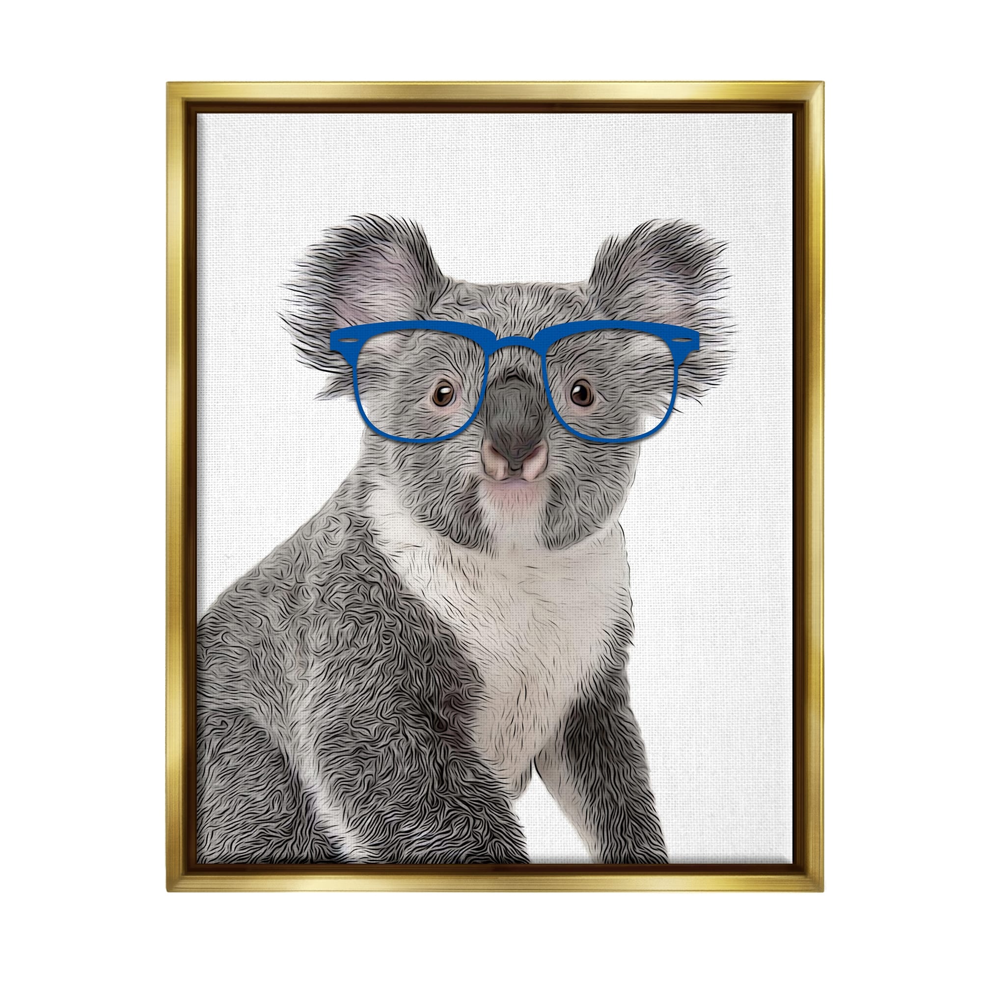 Stupell Industries Wild Koala Wearing Glasses Animal Framed Floater Canvas  Wall Art by Annalisa Latella On Sale Bed Bath  Beyond 37874844