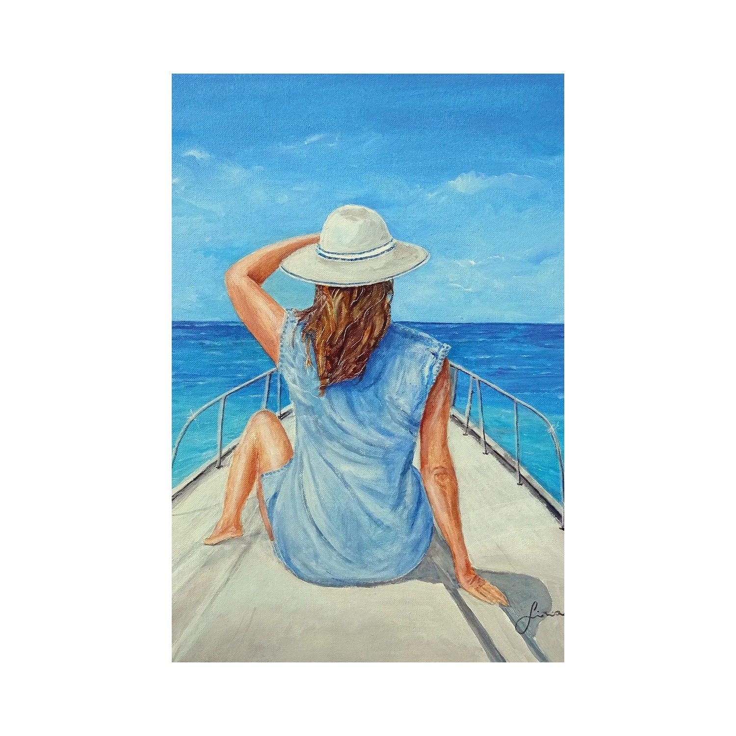 "The Beauty On The Boat" by Sinisa Saratlic Canvas Print