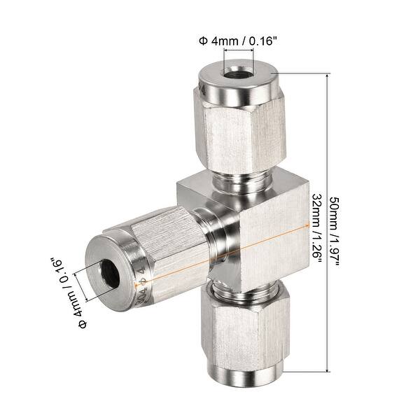 Quick Connect Air Line Compression Fittings Stainless Steel T Type Tee ...