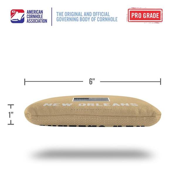 New Orleans Football Gold Dual Sided Cornhole Bags