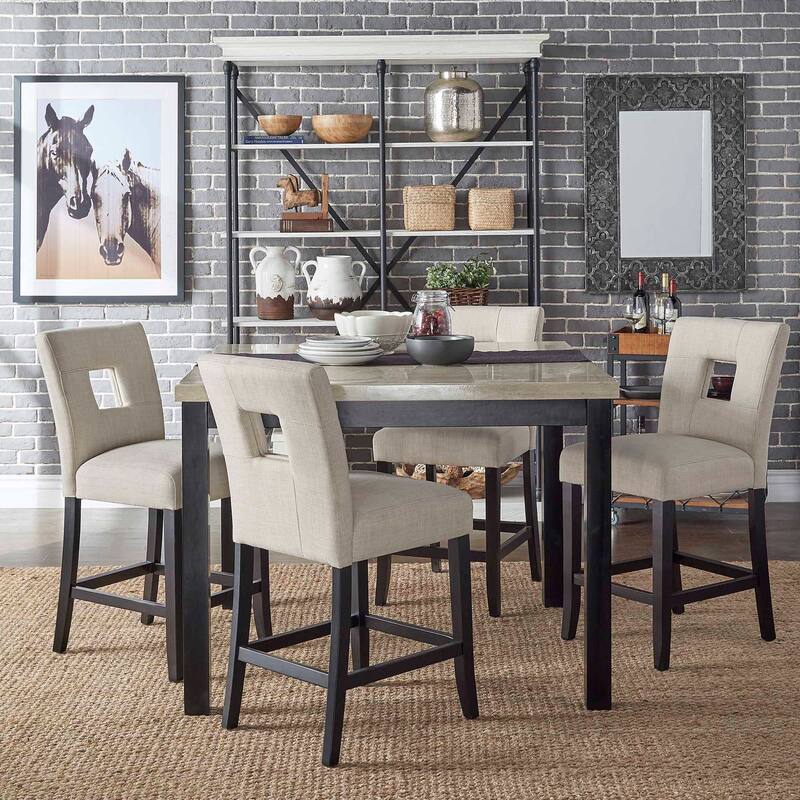 Mendoza Keyhole Counter Height Back Stool (Set of 2) by iNSPIRE Q Bold
