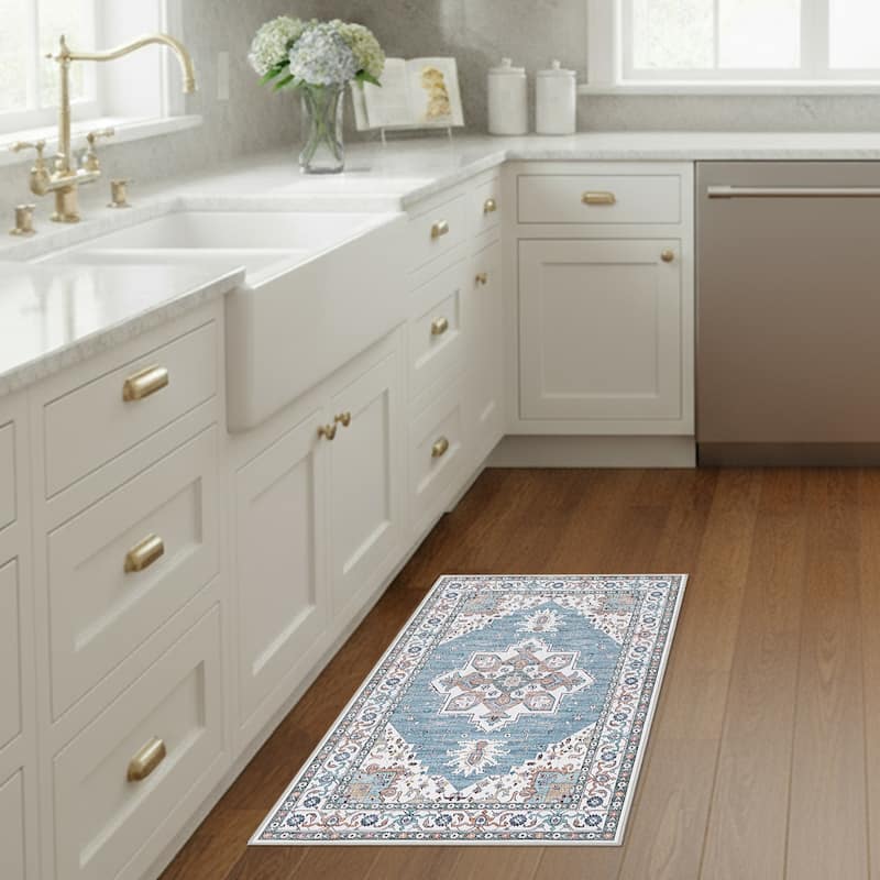 Laura Ashley Imagine Printed Chenille Washable Non-Slip Rugs