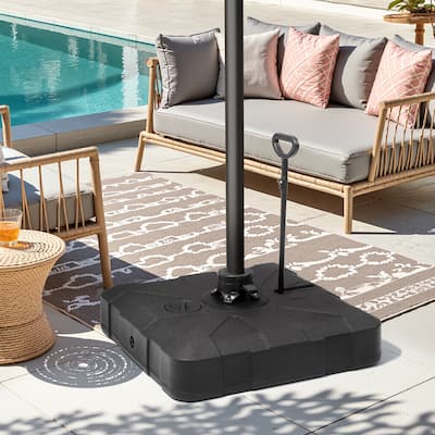 Outdoor Patio Cantilever Umbrella Wheels Base with Rod