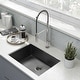 preview thumbnail 30 of 38, Tourner 27 x 19 Stainless Steel, Single Basin, Undermount Kitchen Sink 27" x 19" - Black