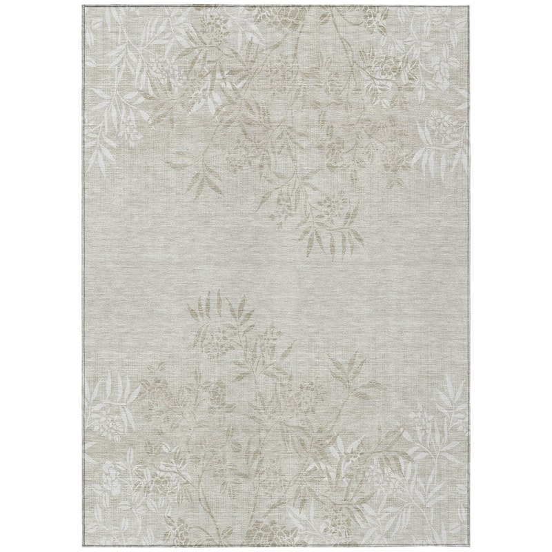 HomeRoots Floral Transitional Rectangle Outdoor Rug